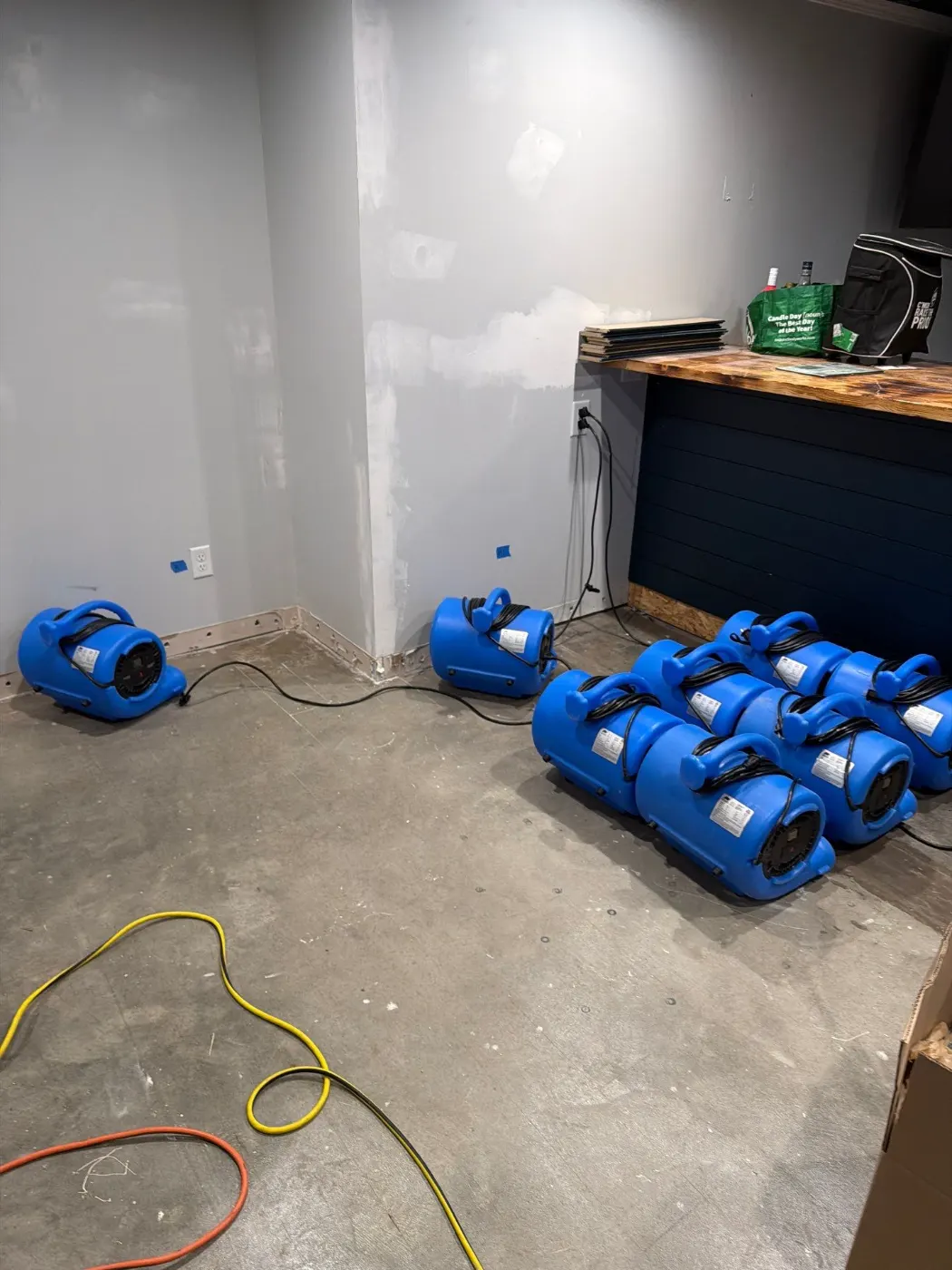 IICRC certified drying setup in Hendricks County, IN